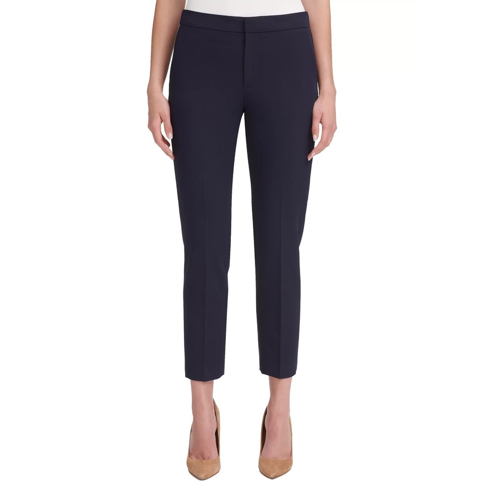 Tommy Hilfiger Womens Sloane Slim-Leg Ankle Pants Mid Rise‎ Size 10 Midnight